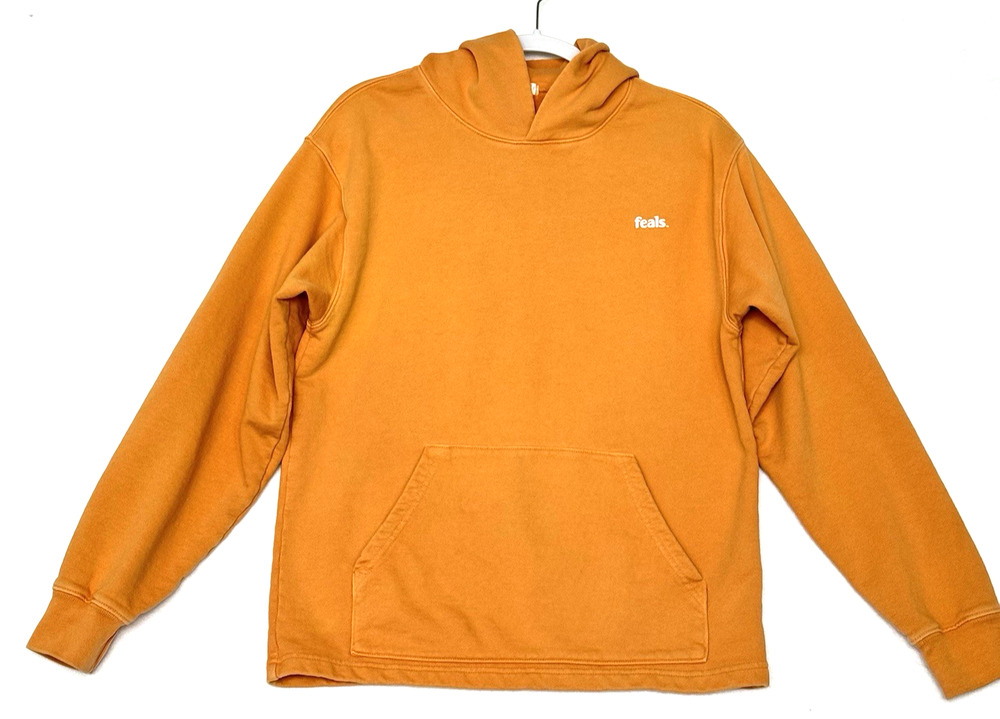 MadHappy Classic Feals Thick Jersey Hoodie Golden Yellow USA Men's Size Medium